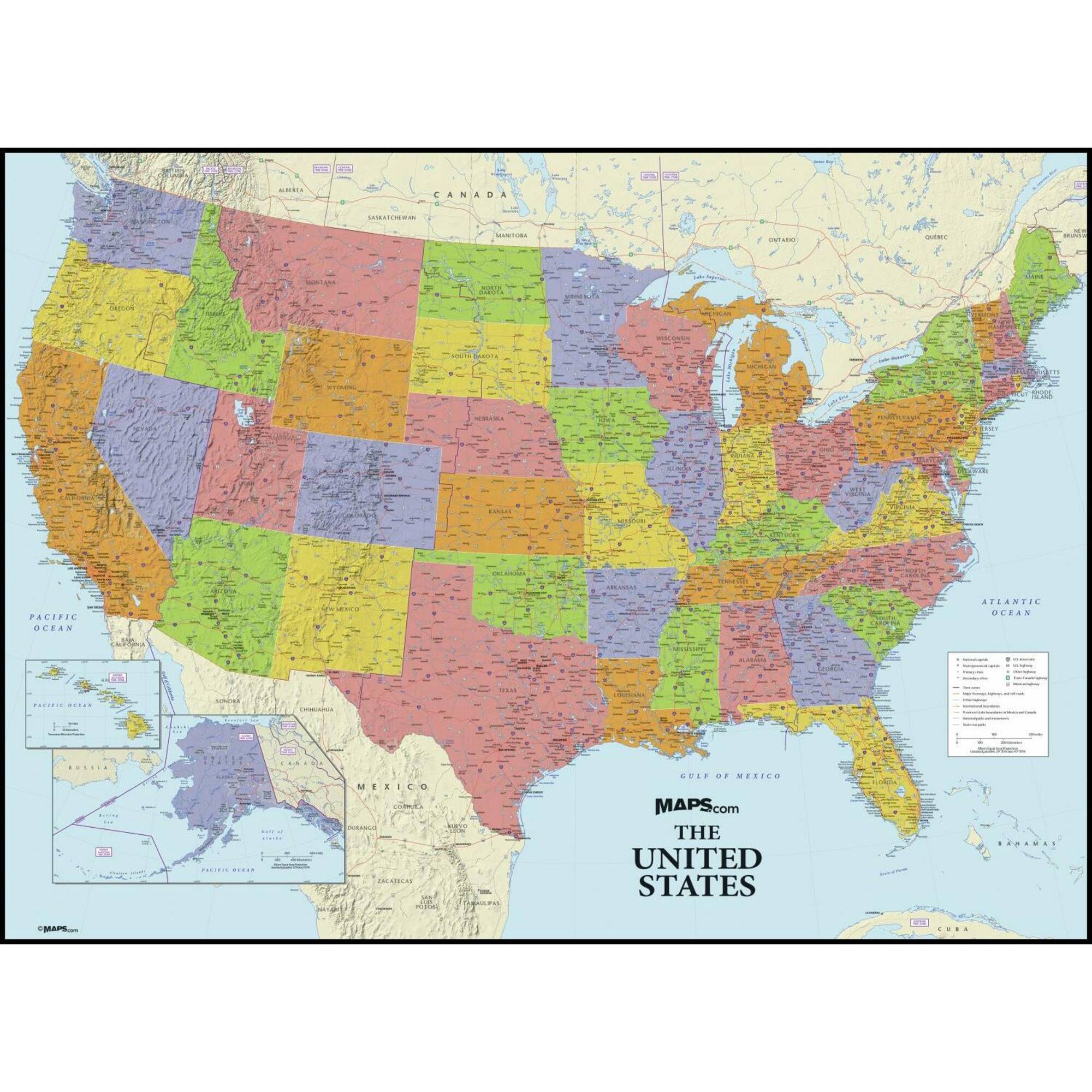 RoomMates Dry Erase US Map Peel & Stick Wall Decal